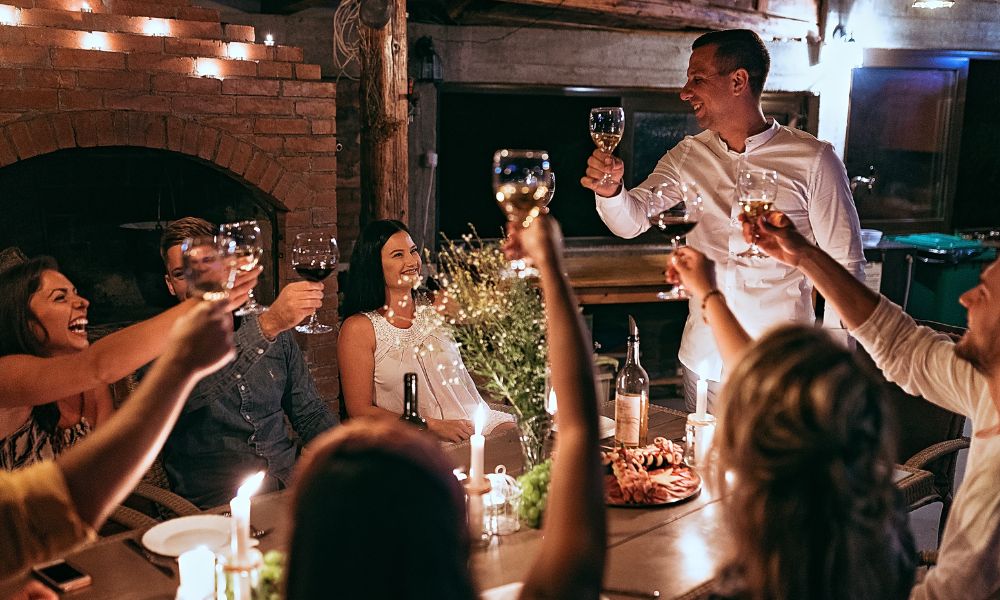 corporate christmas dinner drink